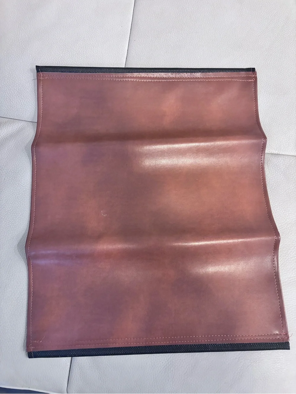 Brown bonded leather chair back and seat (standard director’s chair) - Picture 1 of 4
